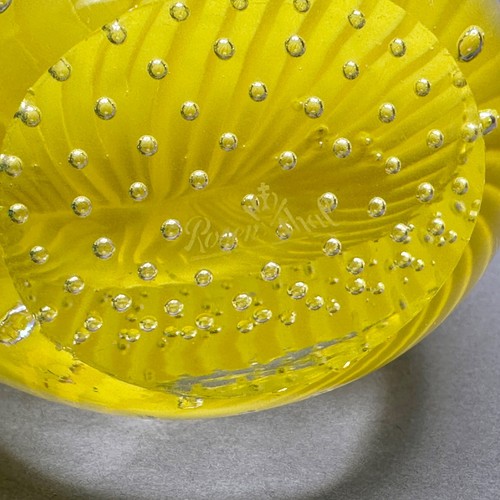 Vintage 1960’s Murano for Rosenthal Yellow and Green Vase With Controlled Bubble - Picture 9 of 9