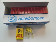 Stink Bomb 72 Glass Bottles Vintage GERMANY Smelly Stinky Prank Joke - 24 Boxes