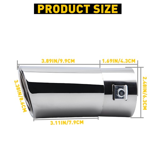 2x Car Stainless Steel Rear Exhaust Pipe Tail Muffler For Tip Mazda 3 2010-2013 - Picture 4 of 11