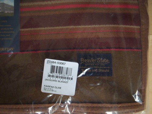 Pendleton Serape Robe Wool Blend Twin "Killers of the Flower Moon" Fairfax Olive - Picture 6 of 16