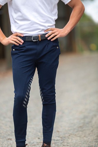 Men's WHITE Competition Breech with silicon knee grip - Picture 5 of 7