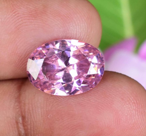 ZIRCONE ROSA CAMBOGIANO SCINTILLANTE NATURALE 10,45 CT AGL CERTIFICATO TAGLIO OVALE PIETRA PREZIOSA - Foto 3 di 5