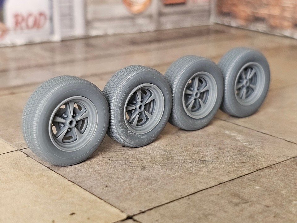 1/24 1/25 Scale: 15-inch Pontiac Rallye II Wheels & Decals Resin 1:24 1 ...