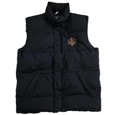 Veuve Clicquot (Mens Large) Puffer Vest Black Champagne France Embroidered Logo