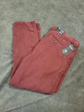 NWT Men 38x30 Cremieux Soho Casual Pants Tapered Fit Cotton Blend Tawny $115