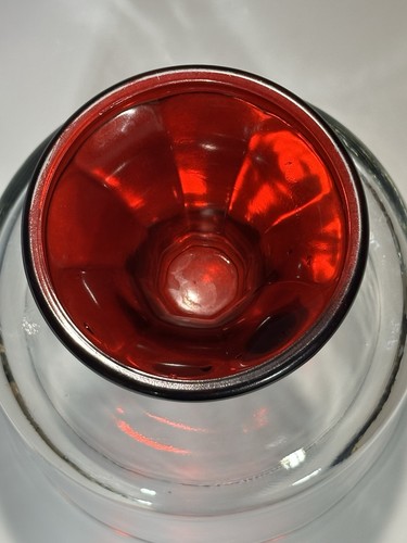 Pedestal rojo rubí con patas plato de bagate cuenco del desierto - Imagen 4 de 4