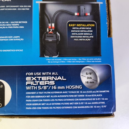 NUOVO chiarificatore acqua Fluval UVC in linea fino a 100 galloni / 400 litri scatola aperta - Foto 8 di 11