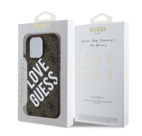 Guess Coque de Protection pour iPhone 16 Pro Max Modèle 4G Marron - Photo 6 sur 6