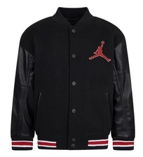 Jordan Boy’s Black Varsity Jacket Size Large (12-13 Years) Brand New‼️