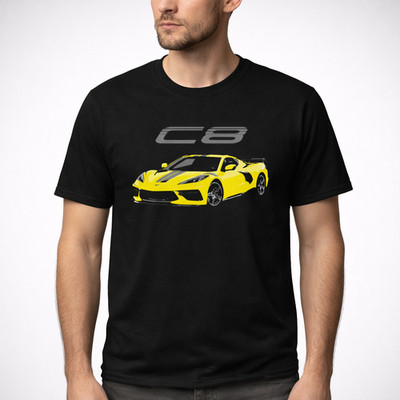 Yellow Performance Car Street Style Unisex Graphic Tee Gift