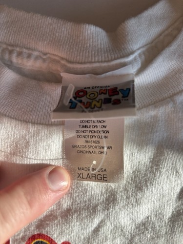 Vintage NOS Bugs Bunny Looney Tunes Unisex XL T Shirt Made In USA - Picture 4 of 7