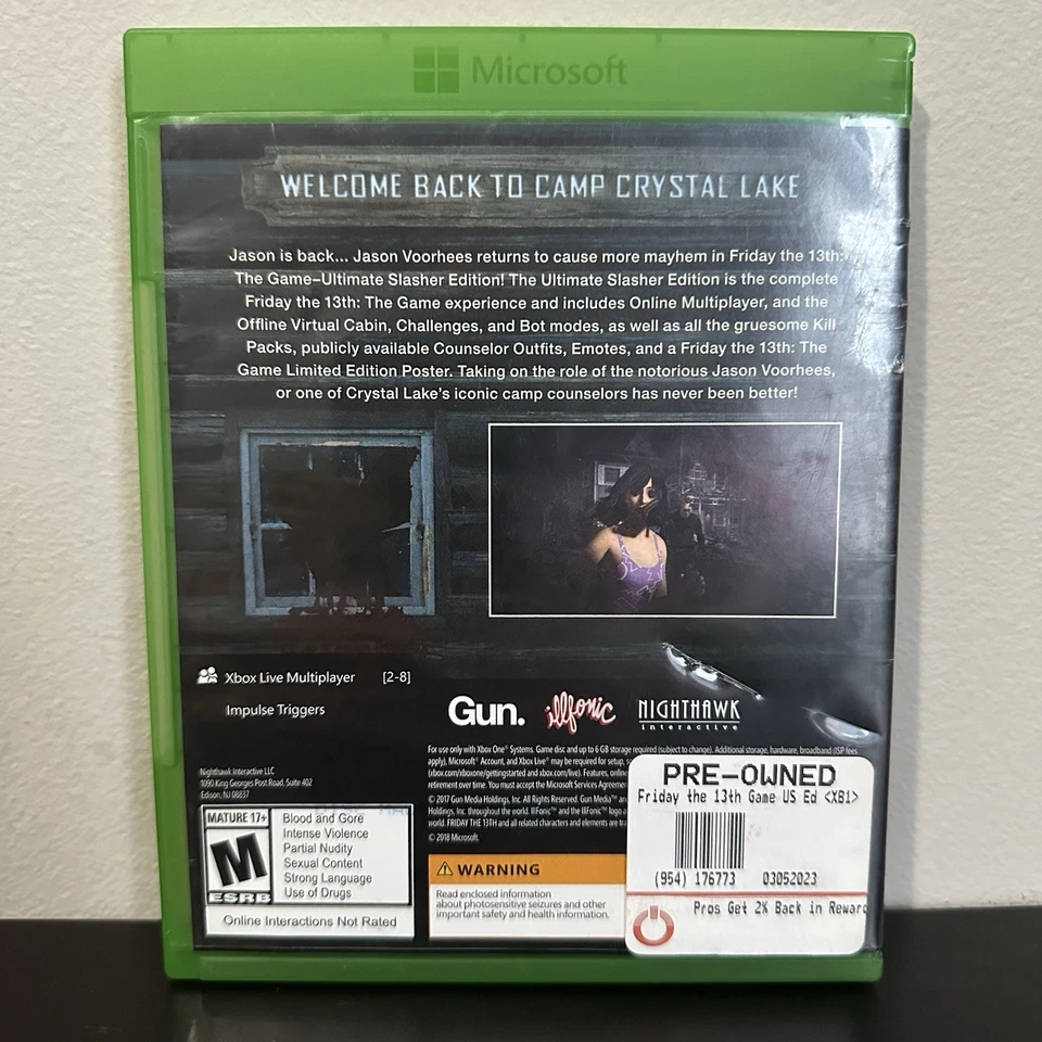 Friday The 13th The Game - Ultimate Slasher Edition (Microsoft Xbox One, 2018) - Image 2 of 4