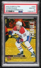 2022 Fleer Ultra Rookies Gold Patterned Foil Kaiden Guhle #203 PSA 10 Rookie RC