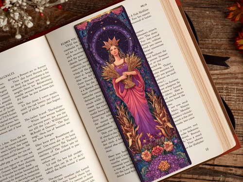 Tarot Card Arcana Bookmark Set Colorful Pagan Mystic Bookmarks Printed Set Of 12 - Foto 5 di 7