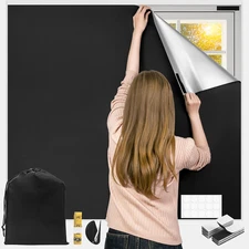 Lzerking 100% Black Out Window Cover 118" X 57" No Drill Window Blinds & Shades