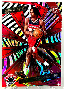 2024-25 Panini Revolution Bub Carrington Rookie RC Fractal #121 Wizards