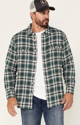 Levis Classic Worker Overshirt Mens Medium Plaid Button Up Long Sleeve