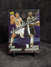 1997 Press Pass Double Threat Tim Duncan David Robinson Promo San Antonio Spurs