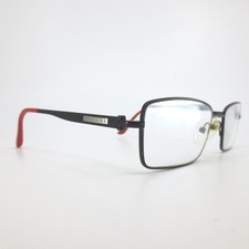 Bvlgari 1075 388 Black Red Rectangular Designer Eyeglass Frames Italy 53-18-140