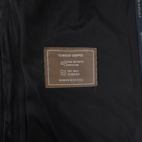 Ariat Logo 2.0 Softshell Jacket In Phantom Embossed Gray - Men's Size Medium - Picture 8 of 13