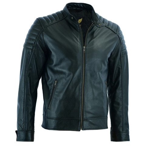 Herren Lederjacke Echtlederjacke Biker Style Jacke Lammfelljacke. - Bild 2 von 12