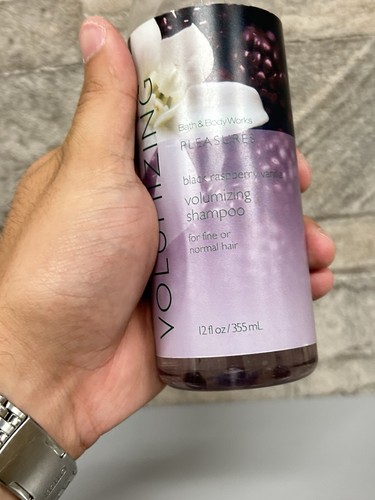 Bath & Body Works Pleasures Black Raspberry Vanilla Shampoo 12oz Rare) Lot 2 - Picture 7 of 10
