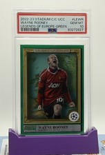 22-23 Stadium Club Chrome WAYNE ROONEY 18/99 Green Legends Of Europe SSP PSA 10