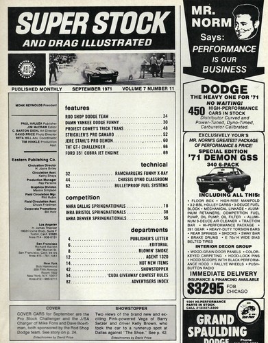 1971 Super Stock & Drag Illustrated. Sold separately, your choice. See Contents. - Picture 19 of 25