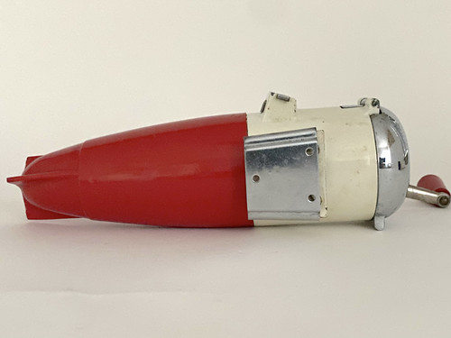 Vintage 50er Jahre Dazey Handkurbel Ice Crusher 160 rot beige Atomrakete MCM Retro - Bild 4 von 14