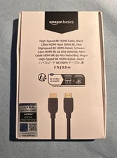 Amazon Basics HDMI Cable, 3 Feet, 2.1 to Cable 3 Black 