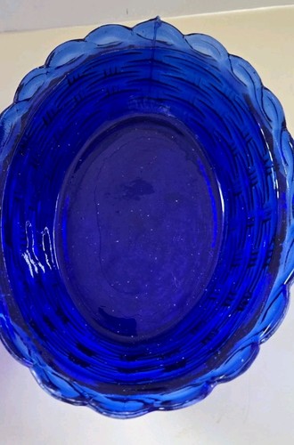 Vintage Large Hen On Nest Cobalt Blue Glass Candy Dish by FENTON? LG WRIGHT? - Picture 8 of 11