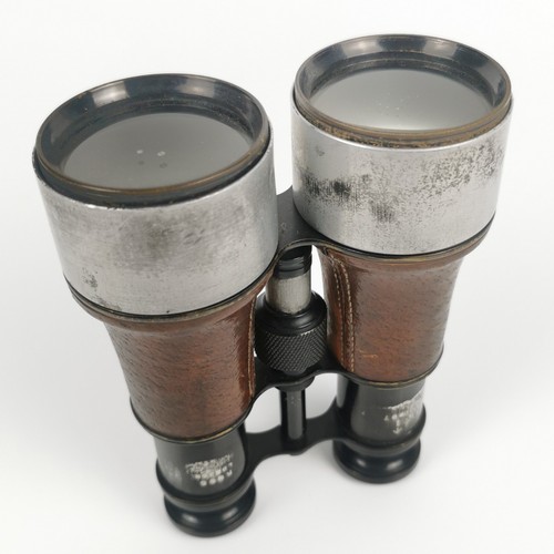 Ross of London Antique Pre WW1 Binoculars w/ Case 5x Zoom Broad Arrow Leather - Picture 10 of 20