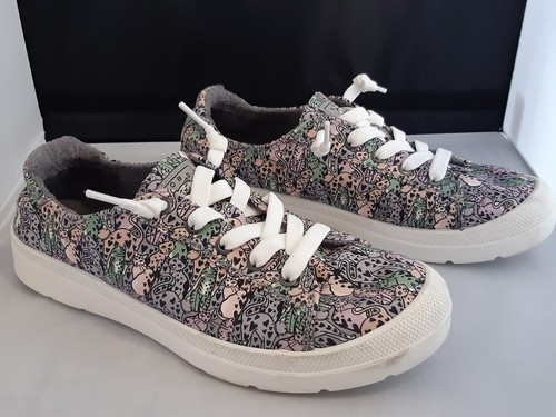 Skechers BOBS Beyond Just Kitten Size 5 Canvas trainers VEGAN Grey/lilac/multi - Picture 2 of 7