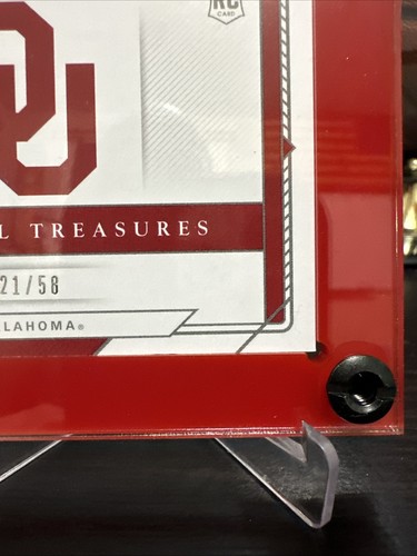 2021 Trey Sermon National Treasures RPA Booklet #21/58 RC “Sooners” - Picture 15 of 16