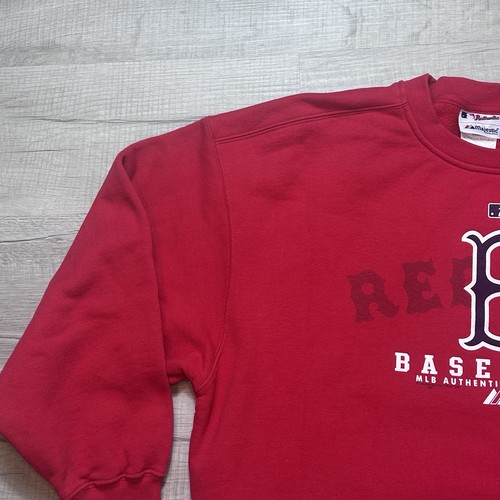 Majestic MLB Authentic Collection Boston Red Sox Mens Red Crewneck Sweatshirt XL - Picture 6 of 8