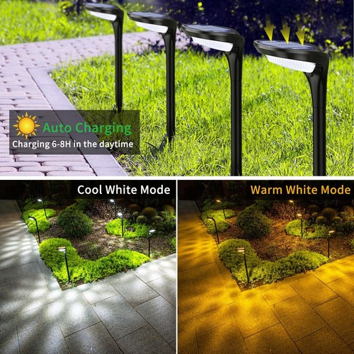Solar Pathway Lights- 4 Pack Solar Outdoor Lights Waterproof Landscape Lighti... - Picture 7 of 9