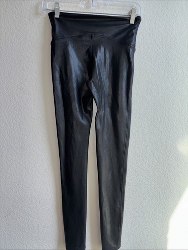 Spanx Kunstleder Skinny Moto Leggings schwarz Größe M - Bild 4 von 6