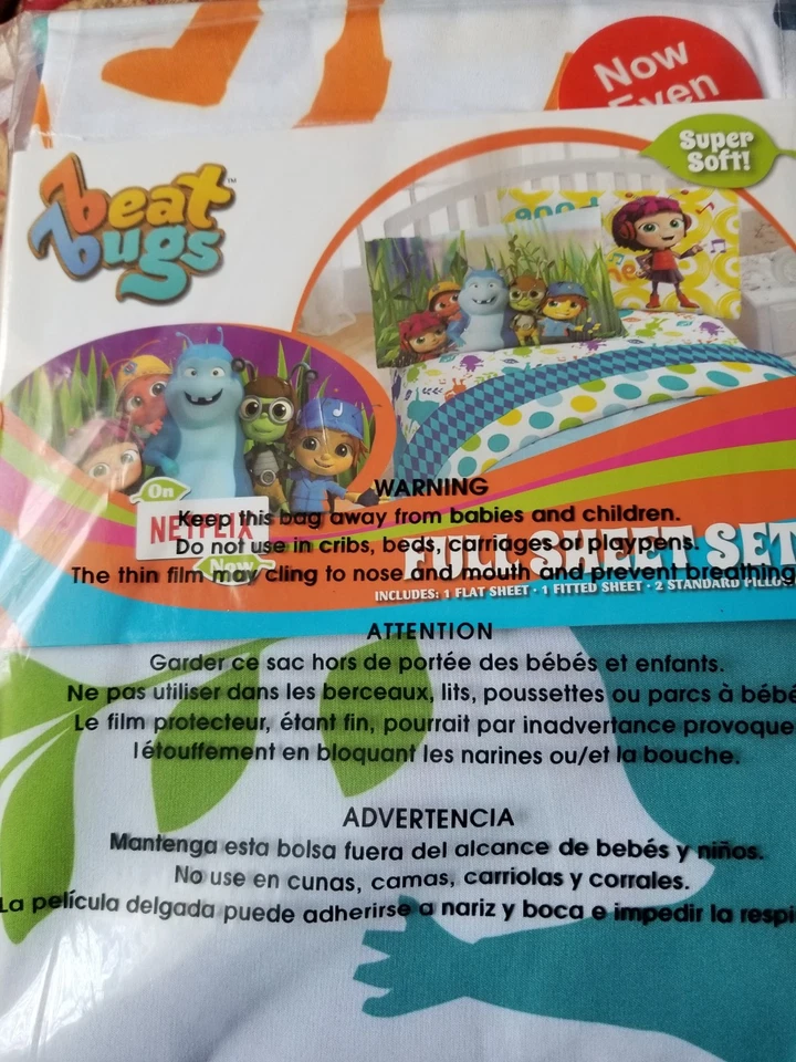 Juego de sábanas completas Beat Bugs - 4 piezas Foto 4 de 4
