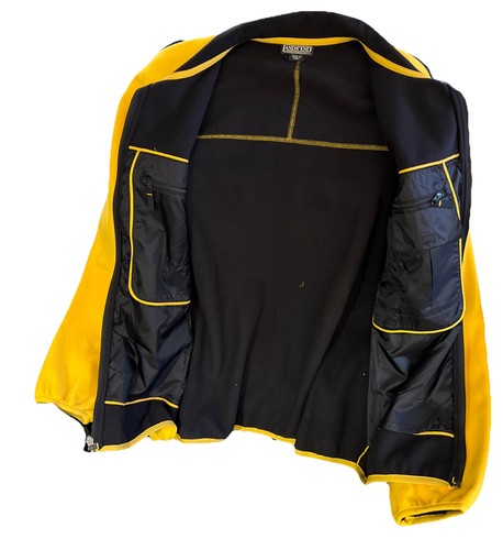 Men's Lands End Fleece Full Zip Yellow Jacket Men’s L Regular 42-44 - Picture 2 of 4