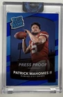 2017 Patrick Mahomes Rated Rookie Blue Press Proof!! Excellent Condition!