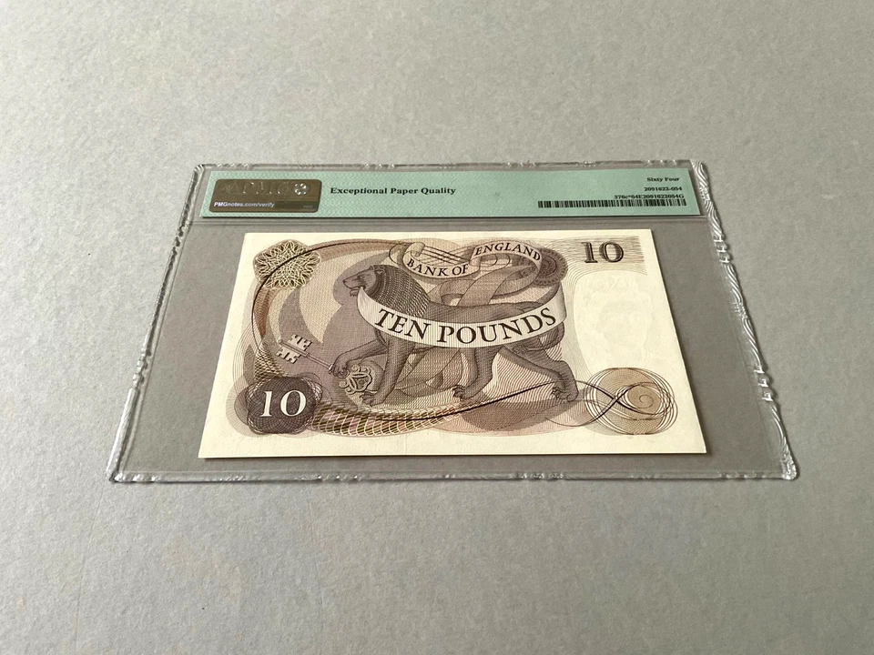 Great Britain 10 Pounds P-376c* 'Replacement' ND(1970-75)  PMG 64 EPQ - Image 4 of 4