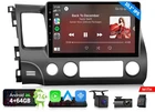 10.1" Android 14 4+64 Car Radio Wireless CarPlay for Honda Civic Sedan 2006-2011