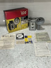 Vintage Spartus 620 Flash Box Camera Box  Paperwork. Box Damage- Untested