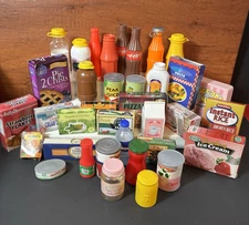 Large Lot of Vintage Pretend Play Kitchen Food and Accessories
