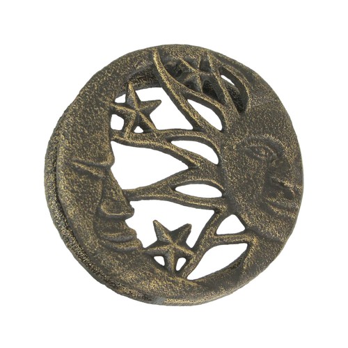 Bronze Cast Iron Decorative Sun Moon Stars Door Knocker Rustic Home Decor - 第 1/5 張圖片
