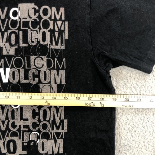 Volcom Shirt Mens Medium Black All Over Print Graphic Tee Made In USA Skate Y2k - Picture 3 of 14