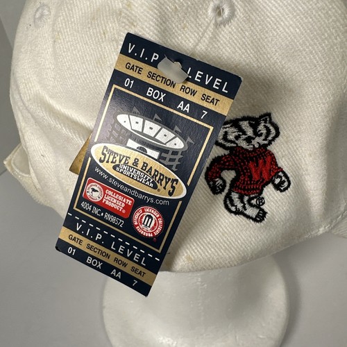 Lote de 2 gorras de pelota Wisconsin Badgers sombrero Rose Bowl Bucky College Sport 1999 nuevas con etiquetas - Imagen 10 de 12