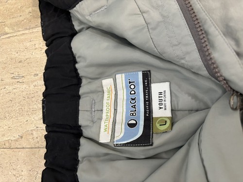 Black DOT Waterproof Youth Sky Gray Pants Size L - Picture 7 of 9