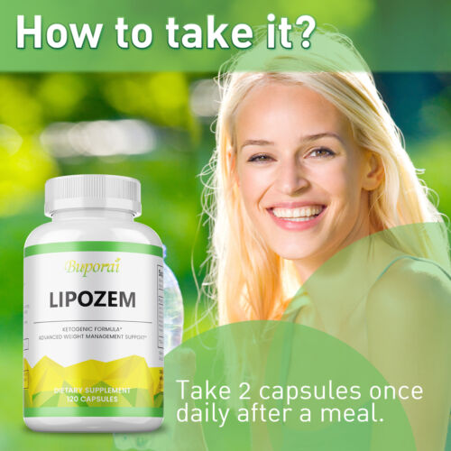 Lipozem Kapseln - Erweiterte Gewichtsmanagement-Unterstützung & Darmgesundheit, Fettverbrennung - Bild 3 von 14
