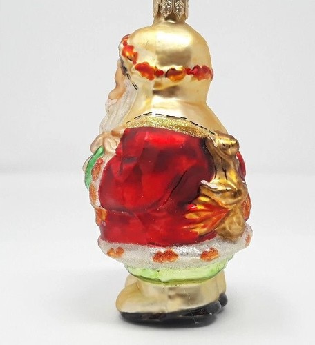 Christopher Radko Santa Ornament Figurine Glass 1998 Woodland Poland Vtg 4.5" - Picture 6 of 9